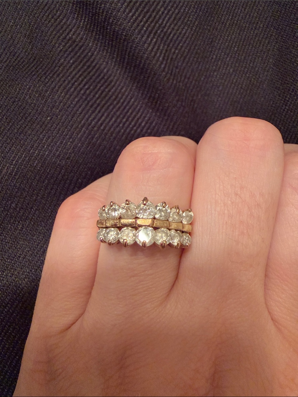 2ct tw natural white diamond ring set in 14k gold
